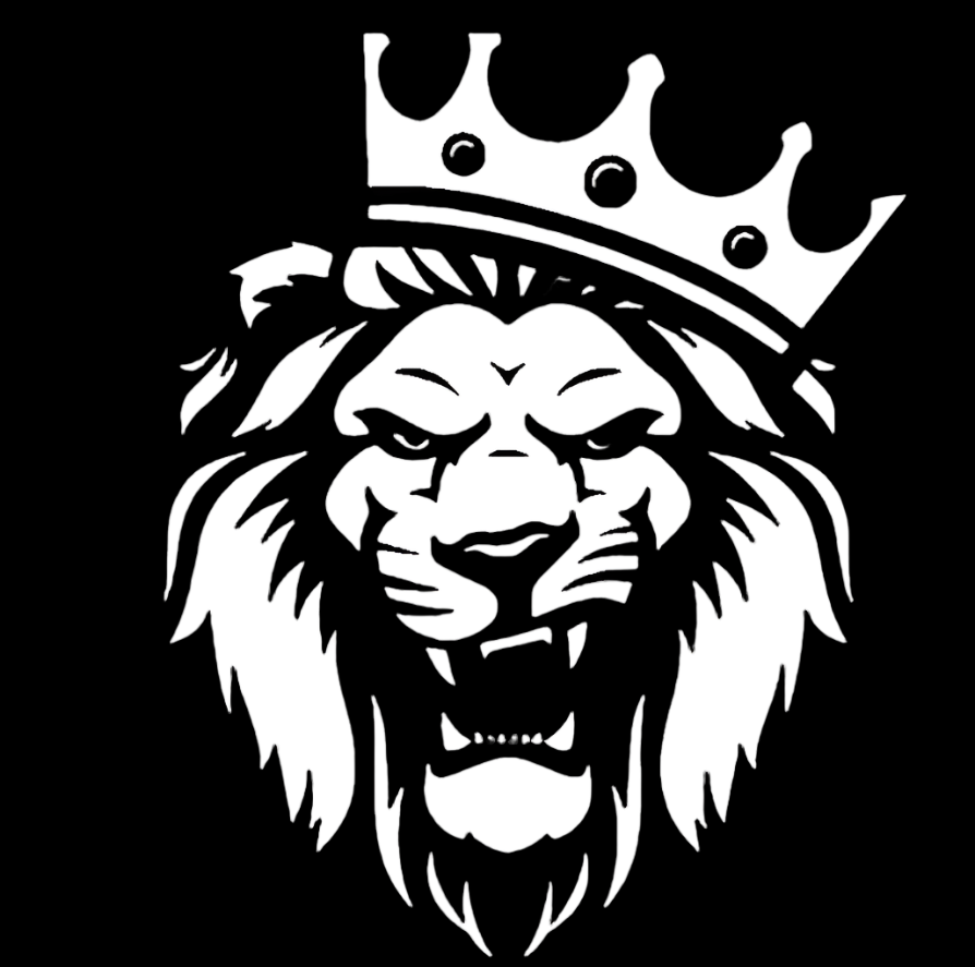 Lion Face with Crown UV Decal – 10”