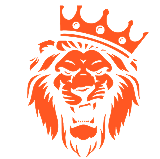 Lion Face with Crown UV Decal – 10”