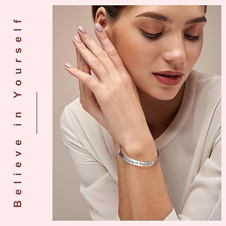 Bangle & Cuff Blanks in Stainless Steel 3 Colors , 2 sizes 1/4 x 6inch and 1/5 x 6 Inch