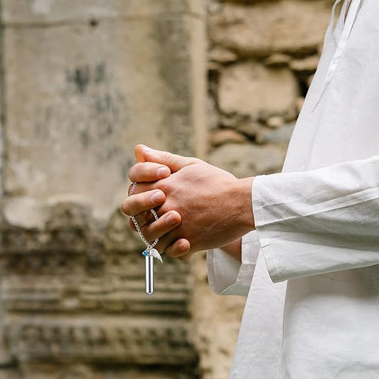 Personalized Laser-Engraved Urn Necklace – Stainless Steel Cylinder Keepsake