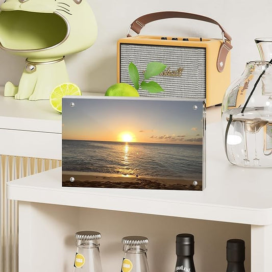 4x6 Magnetic Acrylic Picture Frame – Double-Sided, Freestanding