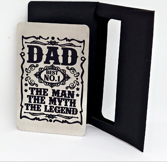 Personalized Metal Wallet Message Card – Custom Engraved Note or Quote