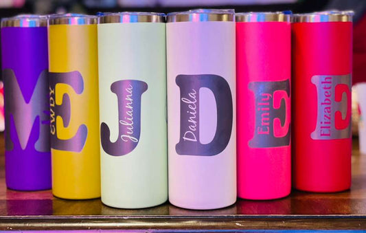 Custom 20oz Stainless Steel Skinny Tumblers Straight Double Wall