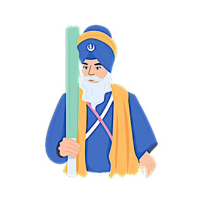 Baba Deep Singh Ji Colored Sticker – 6” Car Decal