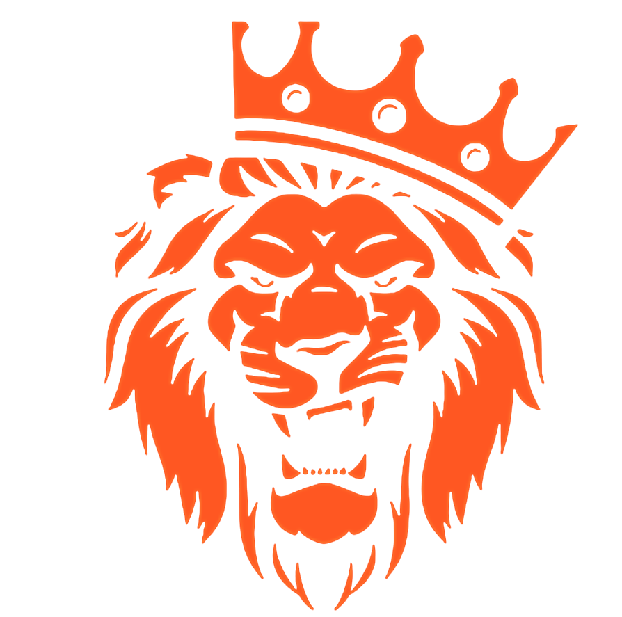 Lion Face with Crown UV Decal – 10”