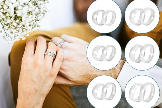 Stainless Steel Wedding Band Ring - Cool Simple Band For Women and Men Gifts for Special Occasions