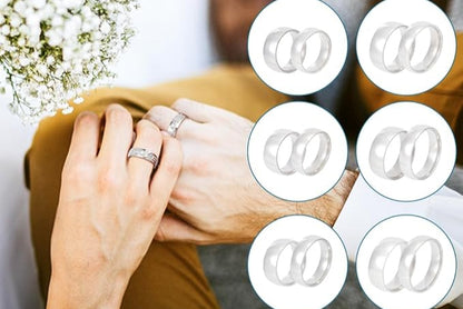 Stainless Steel Wedding Band Ring - Cool Simple Band For Women and Men Gifts for Special Occasions