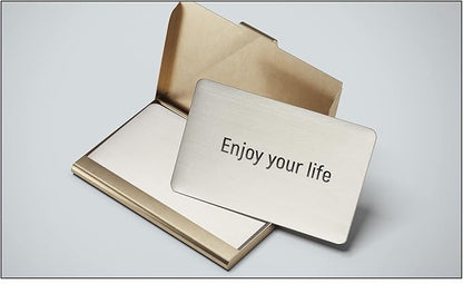 Personalized Metal Wallet Message Card – Custom Engraved Note or Quote