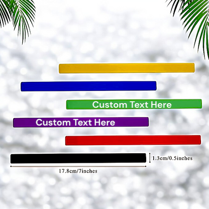Anodized Aluminum Bracelets – 7" x 0.5" x 0.05", 6 Vibrant Colors – Customizable Cuff - Personalized Gifts