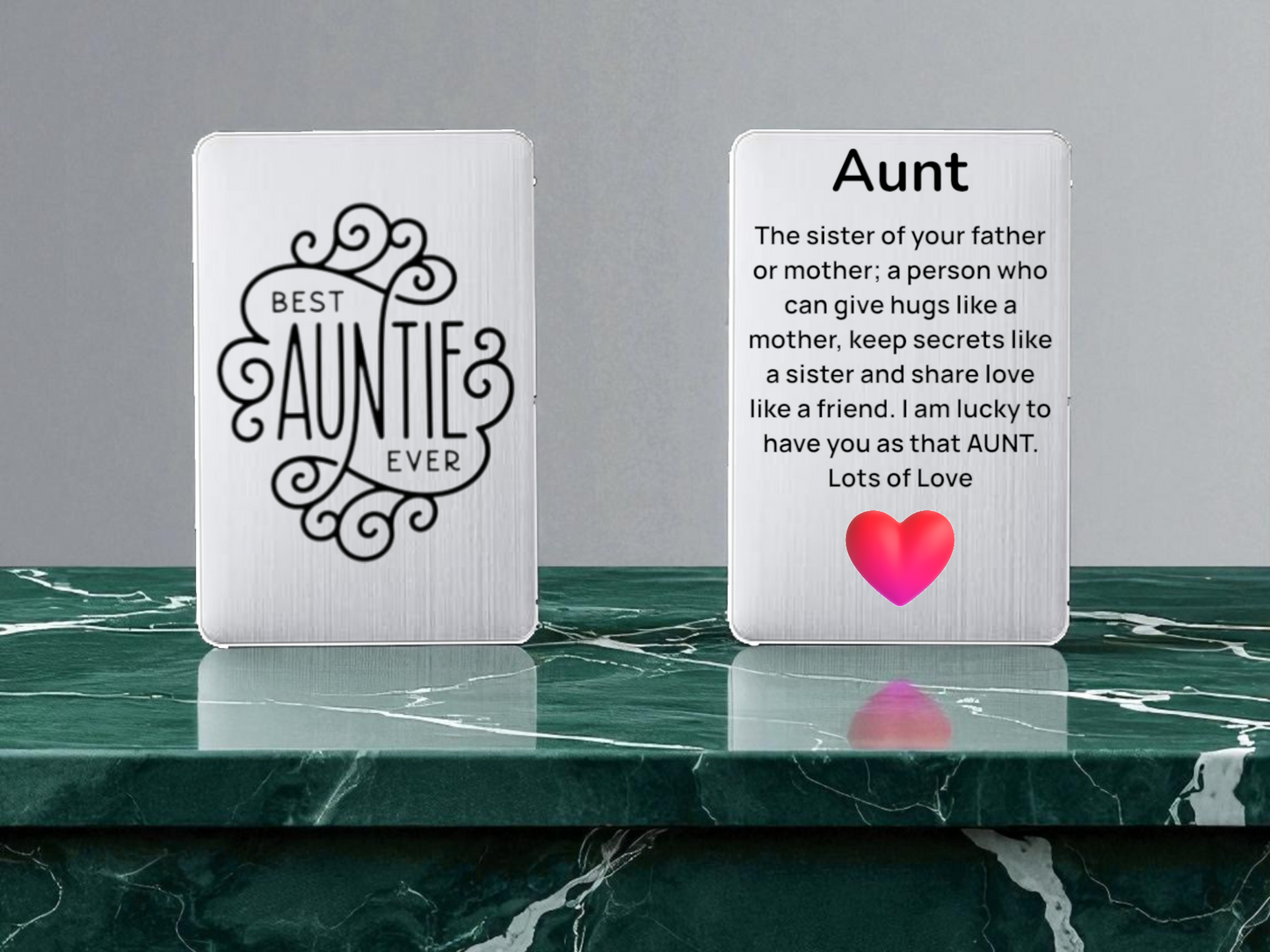 Personalized Metal Wallet Message Card – Custom Engraved Note or Quote