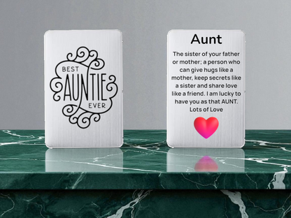 Personalized Metal Wallet Message Card – Custom Engraved Note or Quote