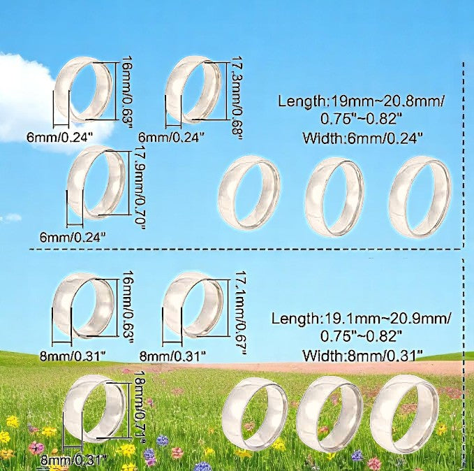 Stainless Steel Wedding Band Ring - Cool Simple Band For Women and Men Gifts for Special Occasions