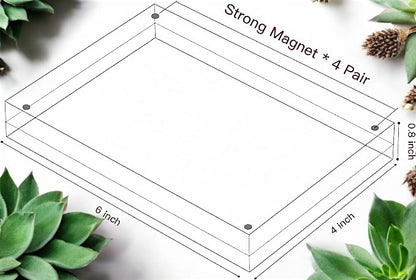 4x6 Magnetic Acrylic Picture Frame – Double-Sided, Freestanding