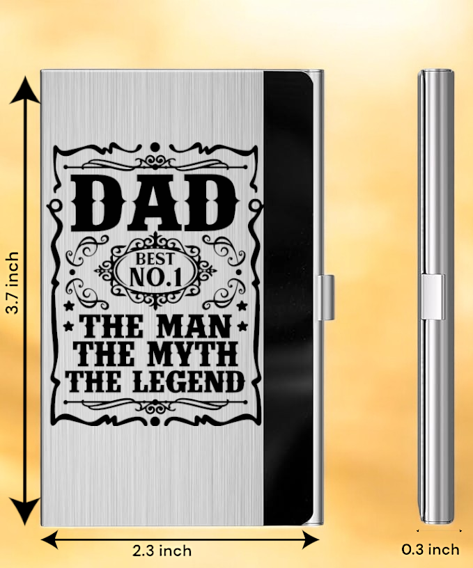 MaxGear Personalized Metal Business Card Holder – Silver Mirror Finish