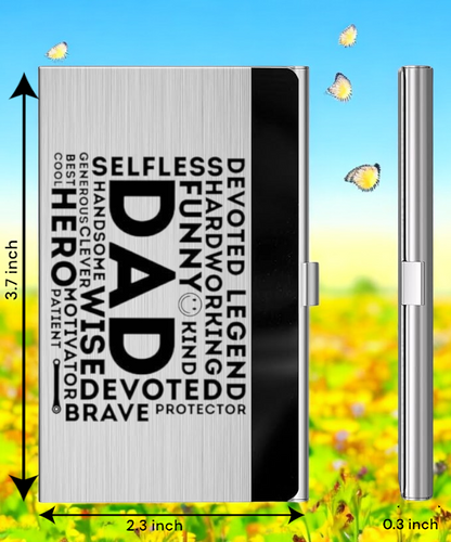 MaxGear Personalized Metal Business Card Holder – Silver Mirror Finish