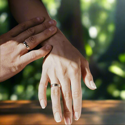 Stainless Steel Wedding Band Ring - Cool Simple Band For Women and Men Gifts for Special Occasions