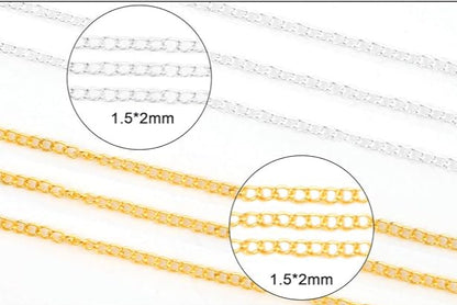 Chain Necklace - 2 mm thick with Lobster Clasps with Custom Pendant