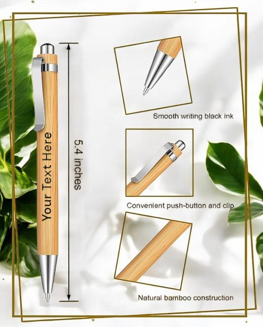 Personalized Wooden Pen with Laser Engraving