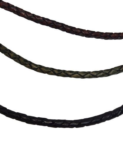 Unisex Leather Bracelet with Laser-Engraved Name Beads – Magnetic Steel Clasp