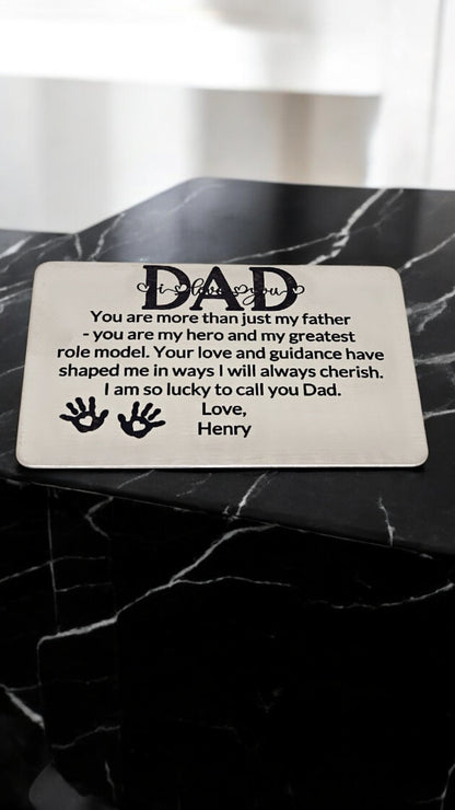 Personalized Metal Wallet Message Card – Custom Engraved Note or Quote