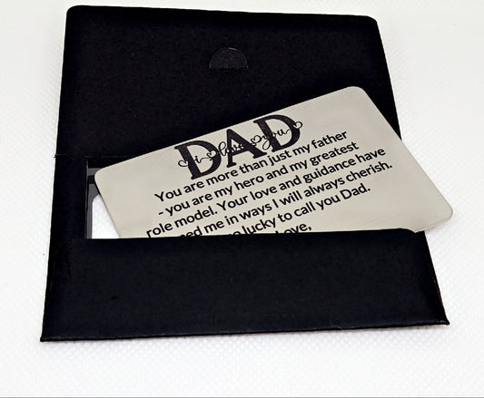 Personalized Metal Wallet Message Card – Custom Engraved Note or Quote