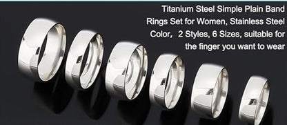 Stainless Steel Wedding Band Ring - Cool Simple Band For Women and Men Gifts for Special Occasions