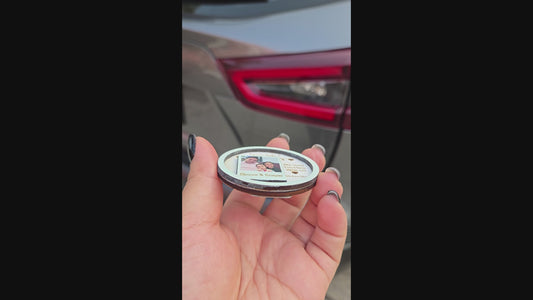 Personalized Laser-Engraved Wooden Visor Clip – Drive Safe Keepsake with Photo
