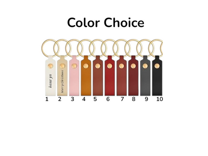 PU Leather Keychain – Blank Laser Engraving Key Fob with Key Rings (3.7 x 0.7 Inches, Multicolor)